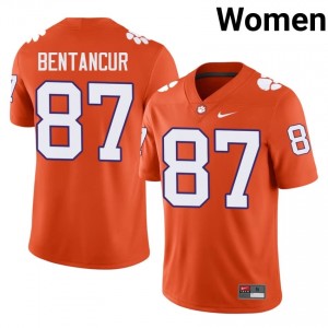 Christian Bentancur #87 Clemson Tigers Jersey | Gameday Orange College Football Women Embroidery 94304713