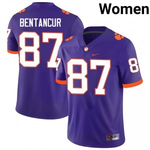 #87 Christian Bentancur CFP Champs Purple Jersey | Authentic Stitch Women Player Football Gear 19632995