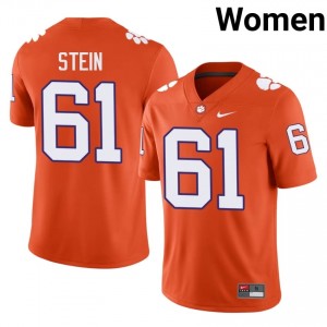 Danny Stein #61 Clemson Tigers Jersey | Exclusive Orange College Football Women Embroidery 17200733