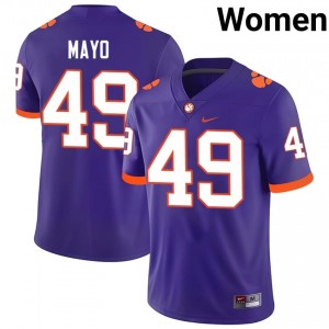 #49 Darien Mayo CFP Champs Purple Jersey | Elite Swen Women Player Football Gear 65512603