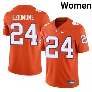 Top-Tier David Eziomume #24 Clemson Tigers Orange Jersey | Women University Football Embroidery Fan Gear 18168976