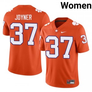 Orange Davion Joyner #37 Clemson National Championship Jersey | Women High School Football Licensed Embroidery 46167387