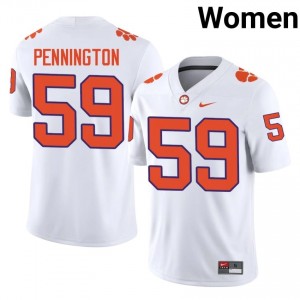 #59 Dietrick Pennington CFP Champs White Jersey | Elite Stitched Women Player Football Gear 24360379