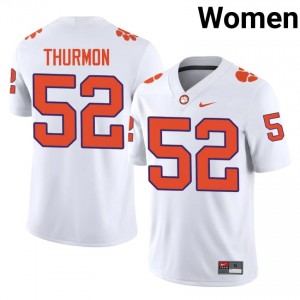 #52 Elyjah Thurmon CFP Champs White Jersey | Alumni Stitched Women Player Football Gear 73097582