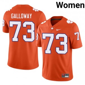 Hayes Galloway #73 Clemson Tigers Jersey | Iconic Orange College Football Women Embroidery 12096242