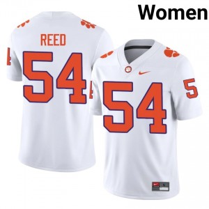 Ian Reed #54 Clemson Tigers Jersey | Iconic White College Football Women Stitched 22450646