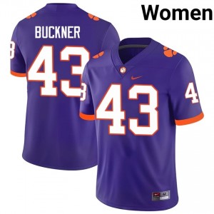 #43 J.R. Buckner CFP Champs Purple Jersey | Alumni Stitch Women Player Football Gear 59100650