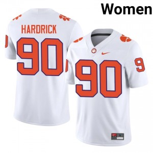 #90 J.R. Hardrick CFP Champs White Jersey | Authentic Stitched Women Player Football Gear 32685470