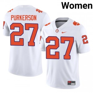 #27 Jack Purkerson CFP Champs White Jersey | Classic Stitched Women Player Football Gear 45383547