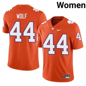Top-Tier Jack Wolf #44 Clemson Tigers Orange Jersey | Women University Football Embroidery Fan Gear 56906797