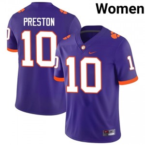 #10 Juju Preston CFP Champs Purple Jersey | Elite Swen Women Player Football Gear 49056999