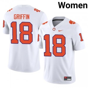 #18 Kylon Griffin CFP Champs White Jersey | Elite Stitched Women Player Football Gear 87670608