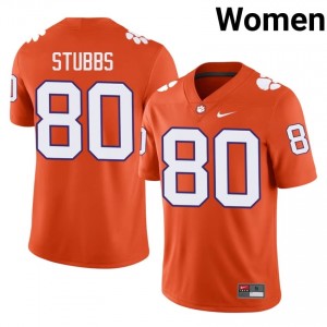Luke Stubbs #80 Clemson Tigers Jersey | Pro-Grade Orange College Football Women Embroidery 13794478