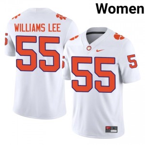 Top-Tier Makhi Williams Lee #55 Clemson Tigers White Jersey | Women University Football Stitched Fan Gear 27748093