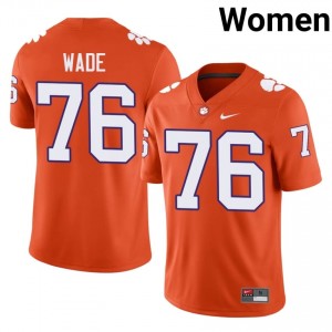 #76 Mason Wade CFP Champs Orange Jersey | Elite Embroidery Women Player Football Gear 68369490