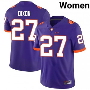 #27 Noah Dixon CFP Champs Purple Jersey | Elite Swen Women Player Football Gear 97546653