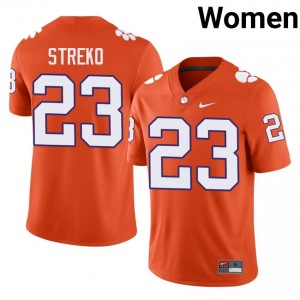 Peyton Streko #23 Clemson Tigers Jersey | Iconic Orange College Football Women Embroidery 42499015