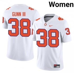 #38 Robert Gunn III CFP Champs White Jersey | Elite Stitched Women Player Football Gear 72132793