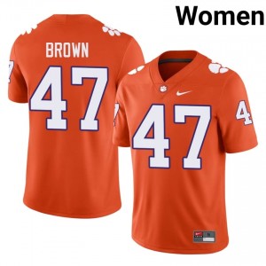 #47 Sammy Brown CFP Champs Orange Jersey | Elite Embroidery Women Player Football Gear 49787962