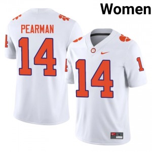 #14 Trent Pearman CFP Champs White Jersey | Alumni Stitched Women Player Football Gear 70683537