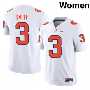 #3 Tristan Smith CFP Champs White Jersey | Authentic Stitched Women Player Football Gear 54374815