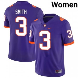Purple Tristan Smith #3 Clemson National Championship Jersey | Women High School Football Limited Swen 21428555