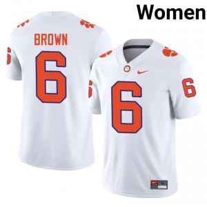 Tyler Brown #6 Clemson Tigers Jersey | Gameday White College Football Women Stitched 16931649