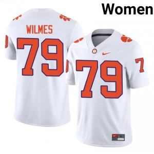 #79 Braden Wilmes CFP Champs White Jersey | Elite Stitched Women Player Football Gear 85677029