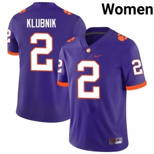 Cade Klubnik #2 Clemson Tigers Jersey | Iconic Purple College Football Women Stitch 92187489
