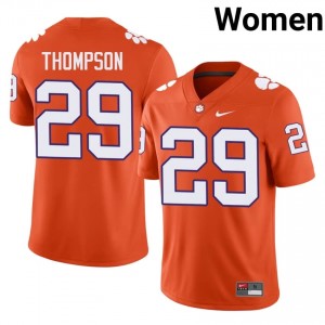 Orange Champ Thompson #29 Clemson National Championship Jersey | Women High School Football Moisture Wicking Embroidery 61140469