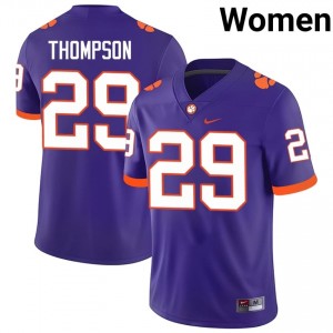 Champ Thompson #29 Clemson Tigers Jersey | Iconic Purple College Football Women Stitch 40752099
