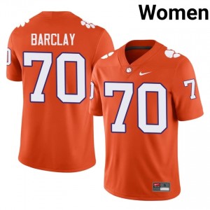 Chance Barclay #70 Clemson Tigers Jersey | Gameday Orange College Football Women Embroidery 99359708