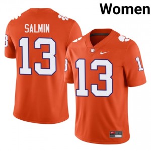 Connor Salmin #13 Clemson Tigers Jersey | Gameday Orange College Football Women Embroidery 64055285