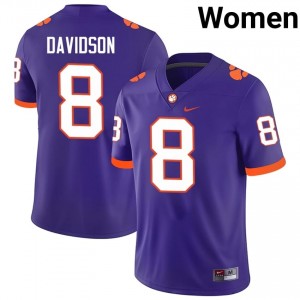#8 Gideon Davidson CFP Champs Purple Jersey | Elite Swen Women Player Football Gear 63198016