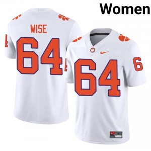 #64 Grant Wise CFP Champs White Jersey | Alumni Stitched Women Player Football Gear 62741288