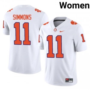 #11 Isaiah Simmons CFP Champs White Jersey | Alumni Stitched Women Player Football Gear 92223363