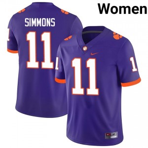 Purple Isaiah Simmons #11 Clemson National Championship Jersey | Women High School Football Fresh Swen 20609529