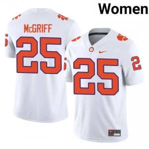 Keil McGriff #25 Clemson Tigers Jersey | Gameday White College Football Women Stitched 28636610