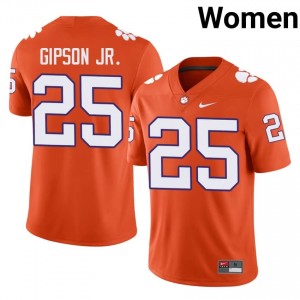 Marcell Gipson Jr. #25 Clemson Tigers Jersey | Iconic Orange College Football Women Embroidery 25010370