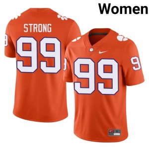 #99 Markus Strong CFP Champs Orange Jersey | Alumni Embroidery Women Player Football Gear 22816098