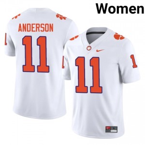 White Polo Anderson #11 Clemson National Championship Jersey | Women High School Football Limited Stitched 67373870
