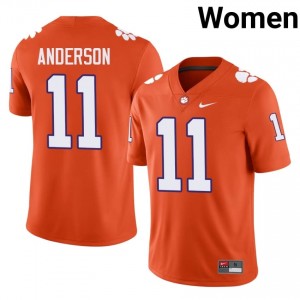 #11 Polo Anderson CFP Champs Orange Jersey | Authentic Embroidery Women Player Football Gear 16332264