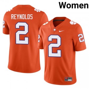 Clemson Tait Reynolds #2 Orange Jersey | Premium Embroidery NCAA Football Women Apparel 63157843