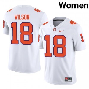#18 Tayveon Wilson CFP Champs White Jersey | Elite Stitched Women Player Football Gear 93264615