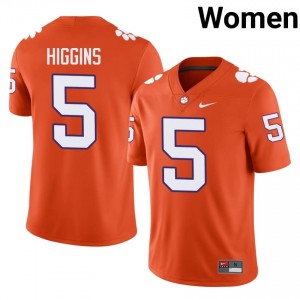 Tee Higgins #5 Clemson Tigers Jersey | Iconic Orange College Football Women Embroidery 47207871