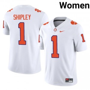 Will Shipley #1 Clemson Tigers Jersey | Exclusive White College Football Women Stitched 29420599