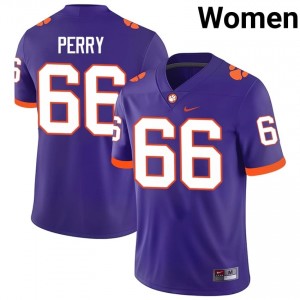 Elite Thread William Perry #66 Clemson Tigers Purple Jersey | Women University Football Stitch Fan Gear 25304770