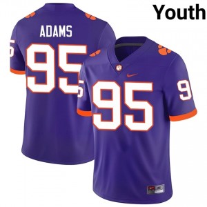 Clemson Amare Adams #95 Purple Jersey | Premium Swen NCAA Football Youth Apparel 33814884