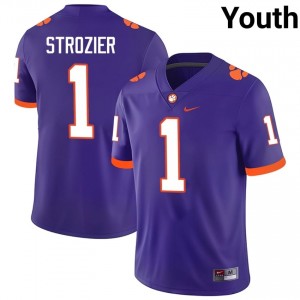 #1 Branden Strozier CFP Champs Purple Jersey | Elite Swen Youth Player Football Gear 64512359