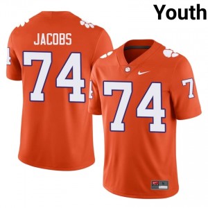 #74 Brayden Jacobs CFP Champs Orange Jersey | Authentic Embroidery Youth Player Football Gear 12792323